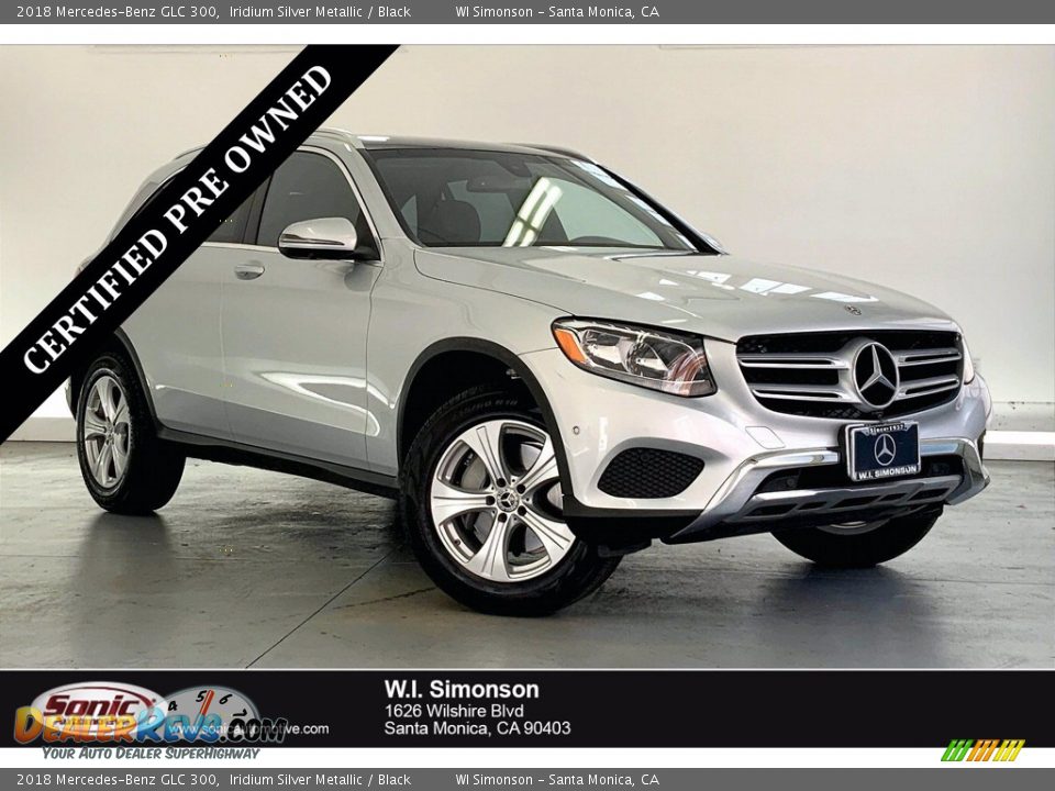 2018 Mercedes-Benz GLC 300 Iridium Silver Metallic / Black Photo #1