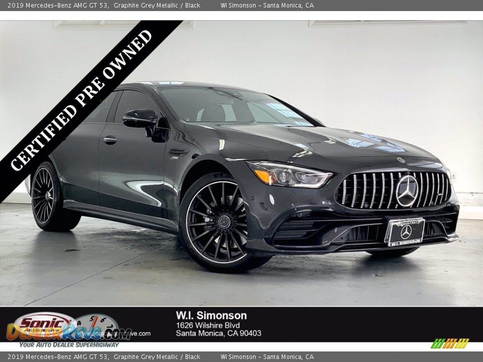 2019 Mercedes-Benz AMG GT 53 Graphite Grey Metallic / Black Photo #1