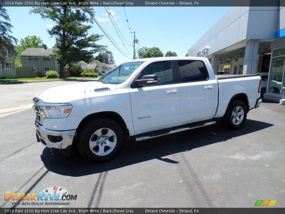 2019 Ram 1500 Big Horn Crew Cab 4x4 Bright White / Black/Diesel Gray Photo #1