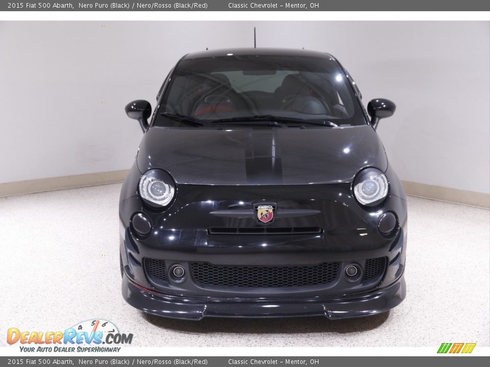 2015 Fiat 500 Abarth Nero Puro (Black) / Nero/Rosso (Black/Red) Photo #2