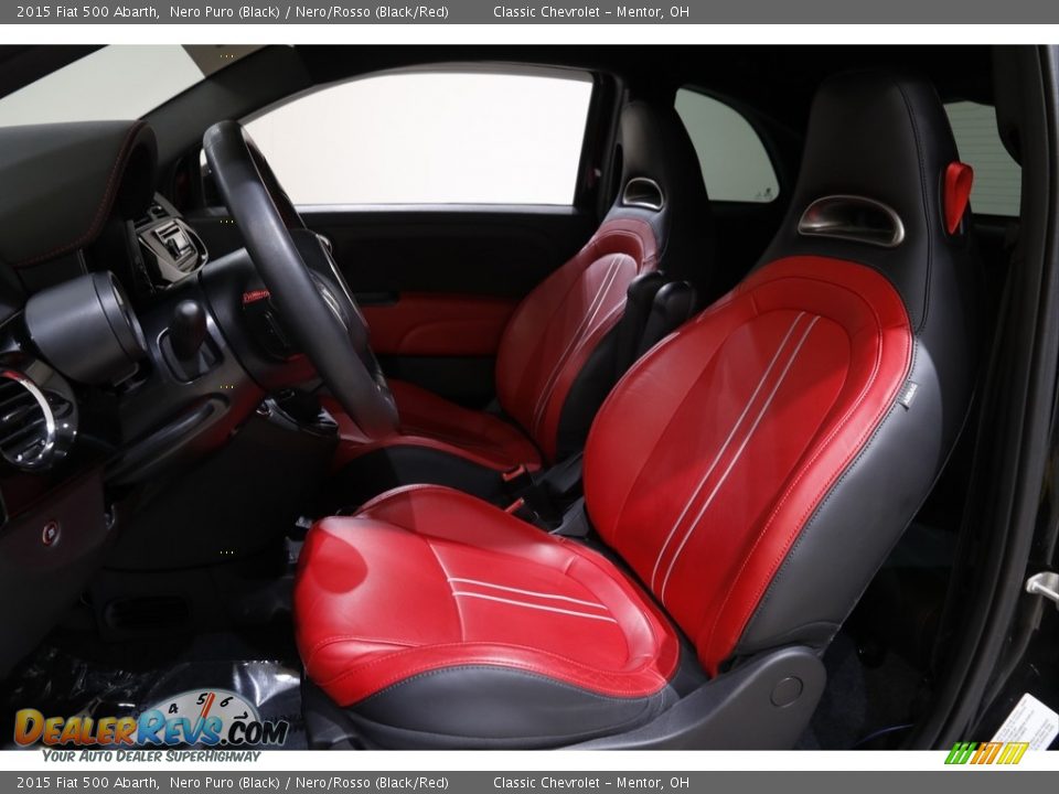 Nero/Rosso (Black/Red) Interior - 2015 Fiat 500 Abarth Photo #6