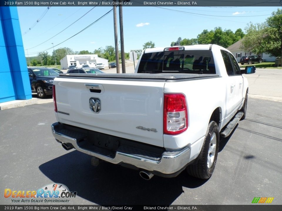 2019 Ram 1500 Big Horn Crew Cab 4x4 Bright White / Black/Diesel Gray Photo #6