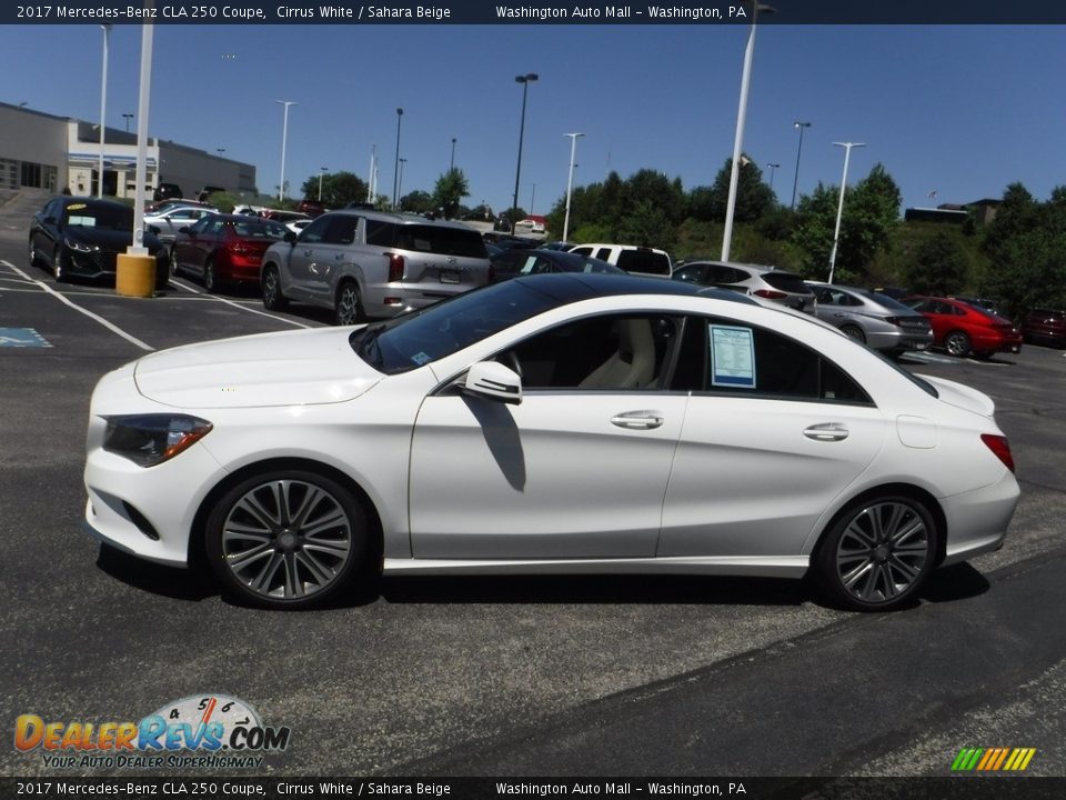 2017 Mercedes-Benz CLA 250 Coupe Cirrus White / Sahara Beige Photo #7