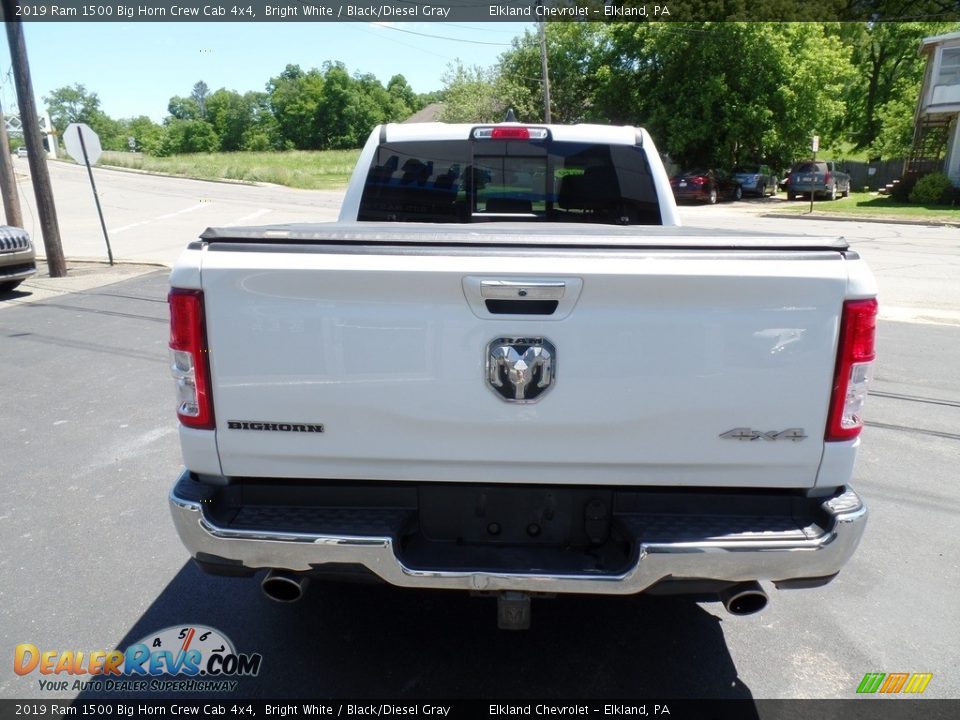 2019 Ram 1500 Big Horn Crew Cab 4x4 Bright White / Black/Diesel Gray Photo #7