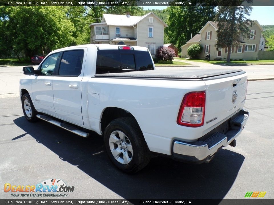 2019 Ram 1500 Big Horn Crew Cab 4x4 Bright White / Black/Diesel Gray Photo #8