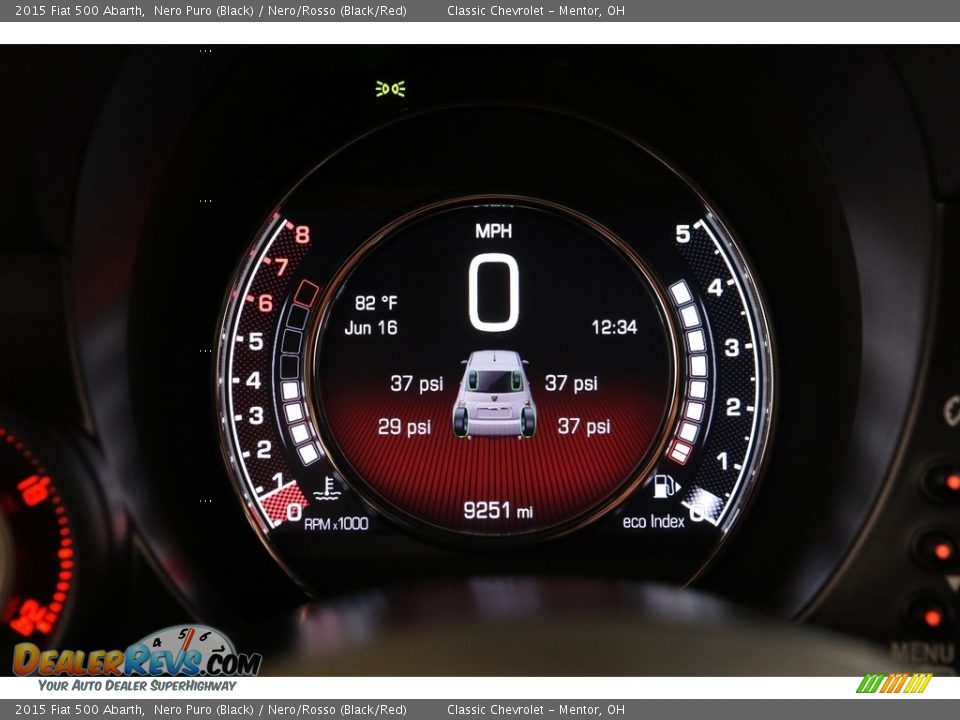 2015 Fiat 500 Abarth Gauges Photo #9