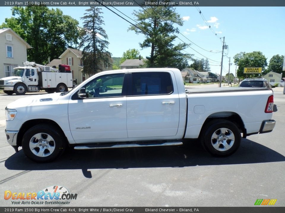 2019 Ram 1500 Big Horn Crew Cab 4x4 Bright White / Black/Diesel Gray Photo #9