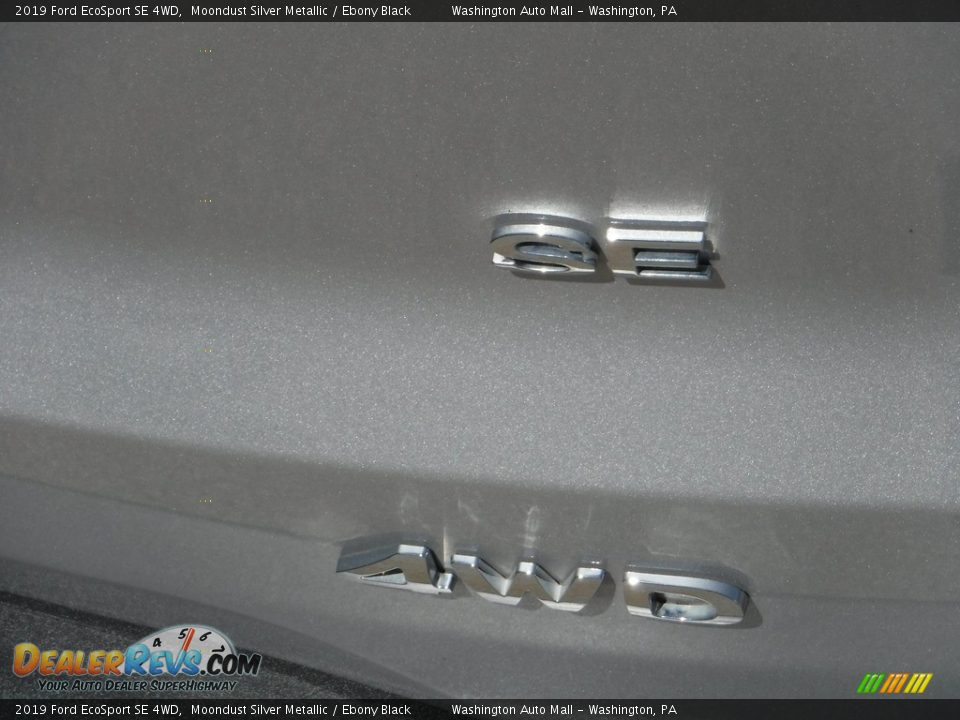 2019 Ford EcoSport SE 4WD Moondust Silver Metallic / Ebony Black Photo #11