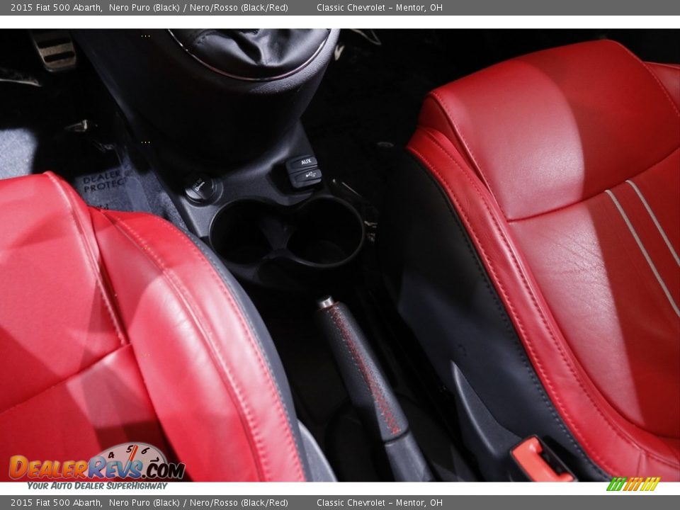 2015 Fiat 500 Abarth Nero Puro (Black) / Nero/Rosso (Black/Red) Photo #13