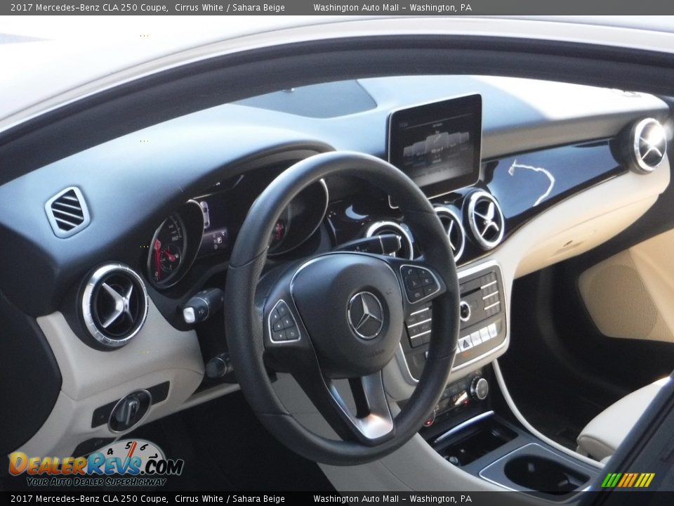 2017 Mercedes-Benz CLA 250 Coupe Cirrus White / Sahara Beige Photo #15