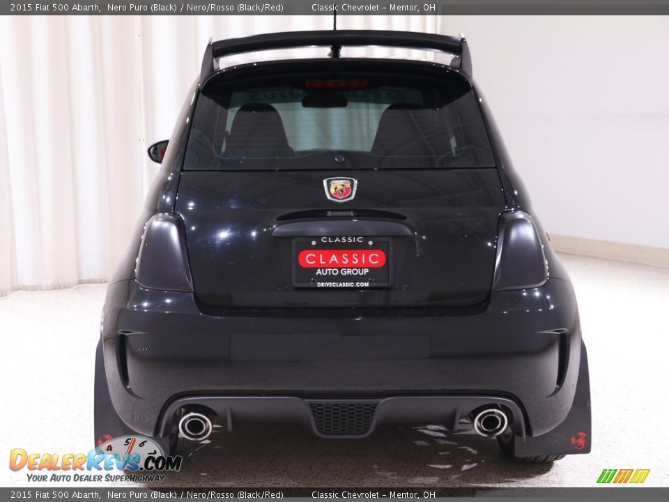 2015 Fiat 500 Abarth Nero Puro (Black) / Nero/Rosso (Black/Red) Photo #18