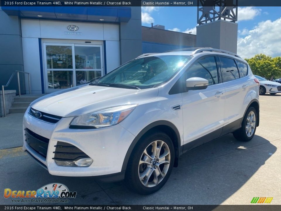 2016 Ford Escape Titanium 4WD White Platinum Metallic / Charcoal Black Photo #1