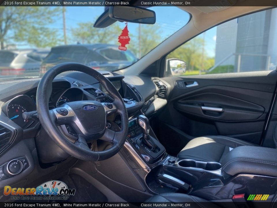 2016 Ford Escape Titanium 4WD White Platinum Metallic / Charcoal Black Photo #3
