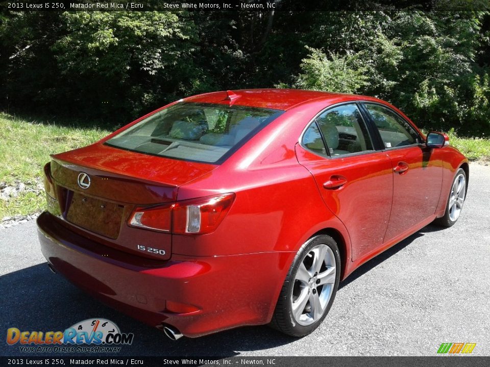 2013 Lexus IS 250 Matador Red Mica / Ecru Photo #7