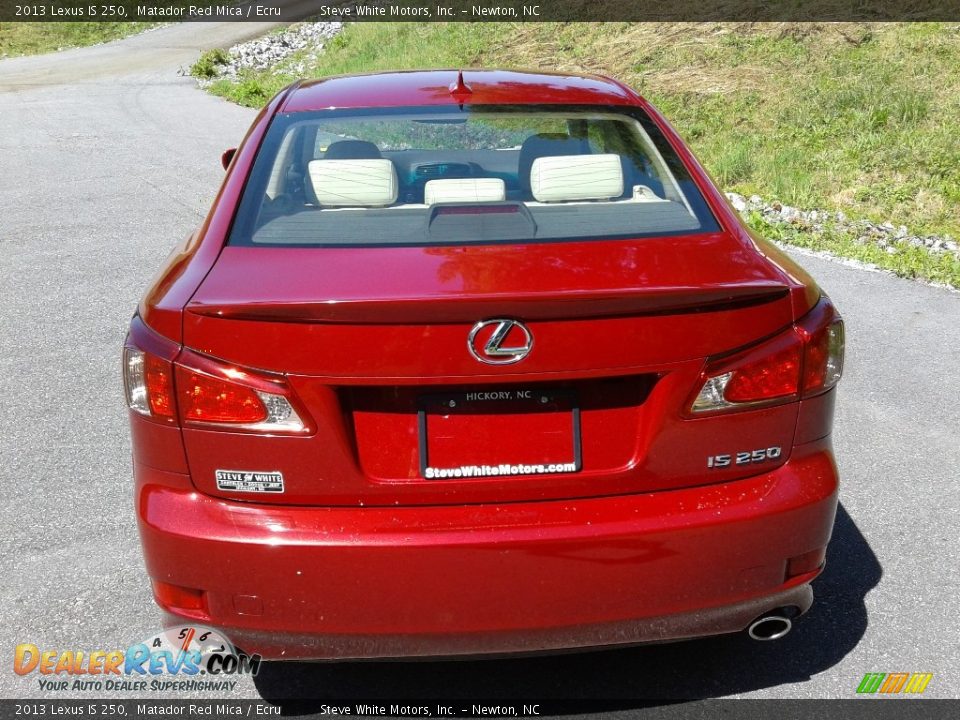 2013 Lexus IS 250 Matador Red Mica / Ecru Photo #9