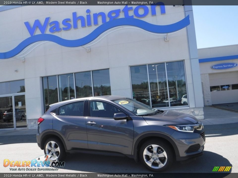 2019 Honda HR-V LX AWD Modern Steel Metallic / Black Photo #2