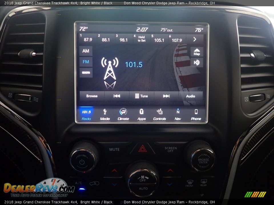 2018 Jeep Grand Cherokee Trackhawk 4x4 Bright White / Black Photo #25