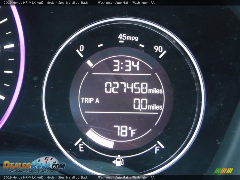 2019 Honda HR-V LX AWD Modern Steel Metallic / Black Photo #25