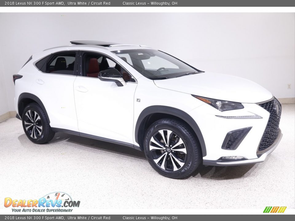 2018 Lexus NX 300 F Sport AWD Ultra White / Circuit Red Photo #1