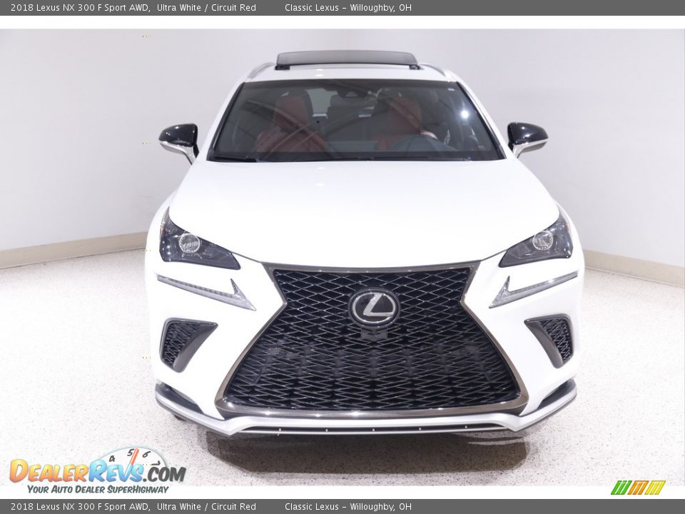 2018 Lexus NX 300 F Sport AWD Ultra White / Circuit Red Photo #2