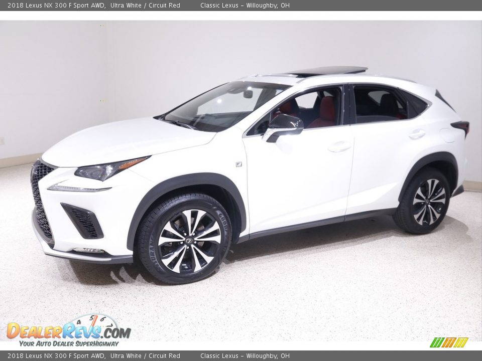 2018 Lexus NX 300 F Sport AWD Ultra White / Circuit Red Photo #3