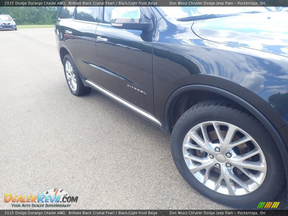 2015 Dodge Durango Citadel AWD Brilliant Black Crystal Pearl / Black/Light Frost Beige Photo #2