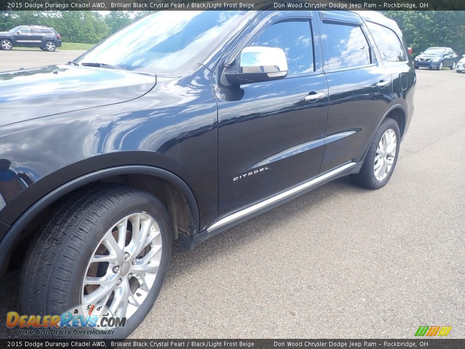 2015 Dodge Durango Citadel AWD Brilliant Black Crystal Pearl / Black/Light Frost Beige Photo #5