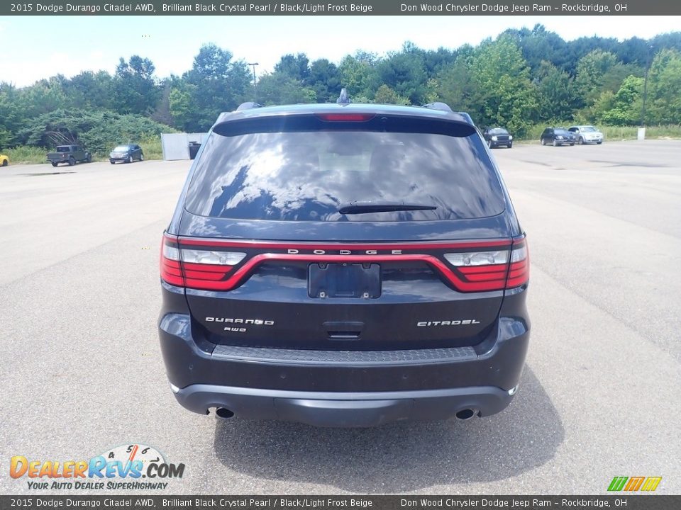 2015 Dodge Durango Citadel AWD Brilliant Black Crystal Pearl / Black/Light Frost Beige Photo #7