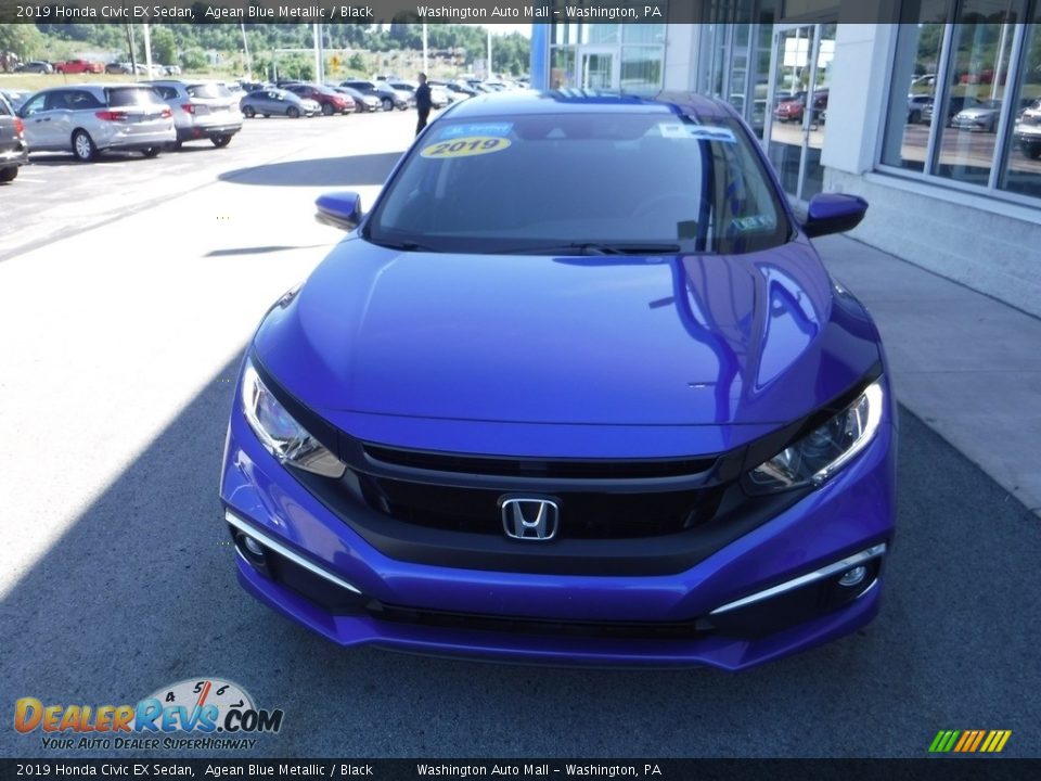 2019 Honda Civic EX Sedan Agean Blue Metallic / Black Photo #4