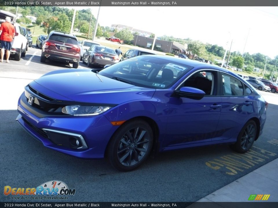 2019 Honda Civic EX Sedan Agean Blue Metallic / Black Photo #6