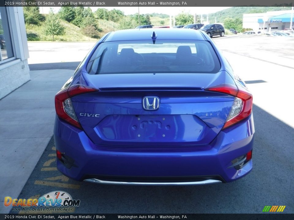 2019 Honda Civic EX Sedan Agean Blue Metallic / Black Photo #8