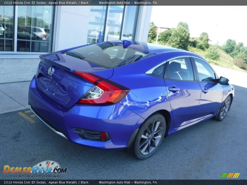 2019 Honda Civic EX Sedan Agean Blue Metallic / Black Photo #9