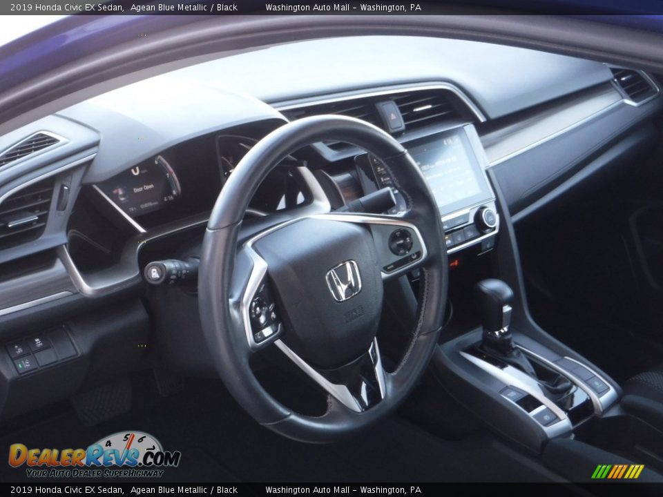 2019 Honda Civic EX Sedan Agean Blue Metallic / Black Photo #11