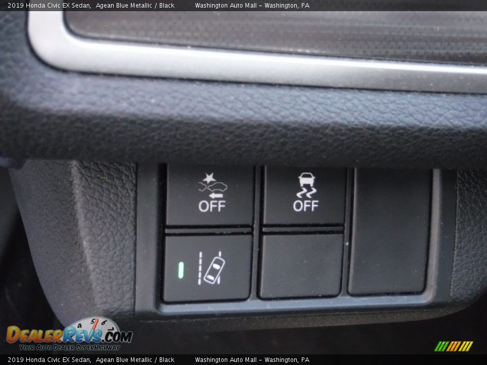 2019 Honda Civic EX Sedan Agean Blue Metallic / Black Photo #12