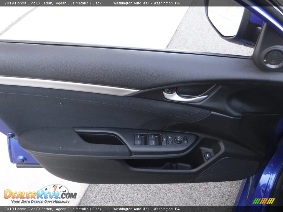 2019 Honda Civic EX Sedan Agean Blue Metallic / Black Photo #13