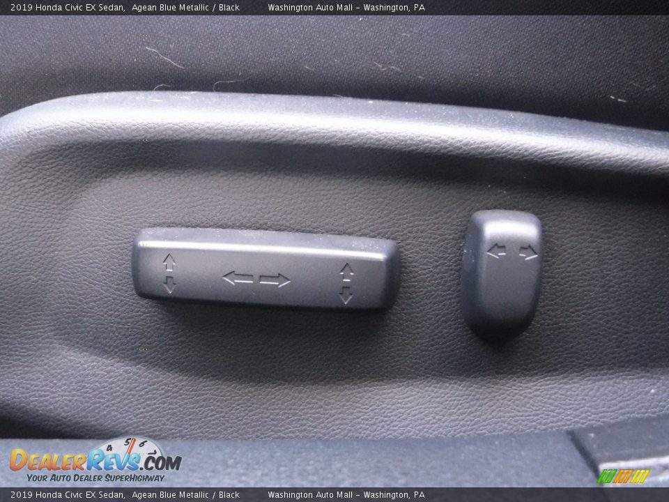 2019 Honda Civic EX Sedan Agean Blue Metallic / Black Photo #15