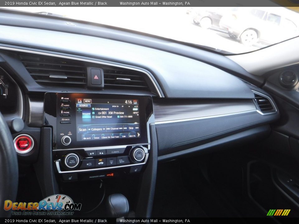 2019 Honda Civic EX Sedan Agean Blue Metallic / Black Photo #17