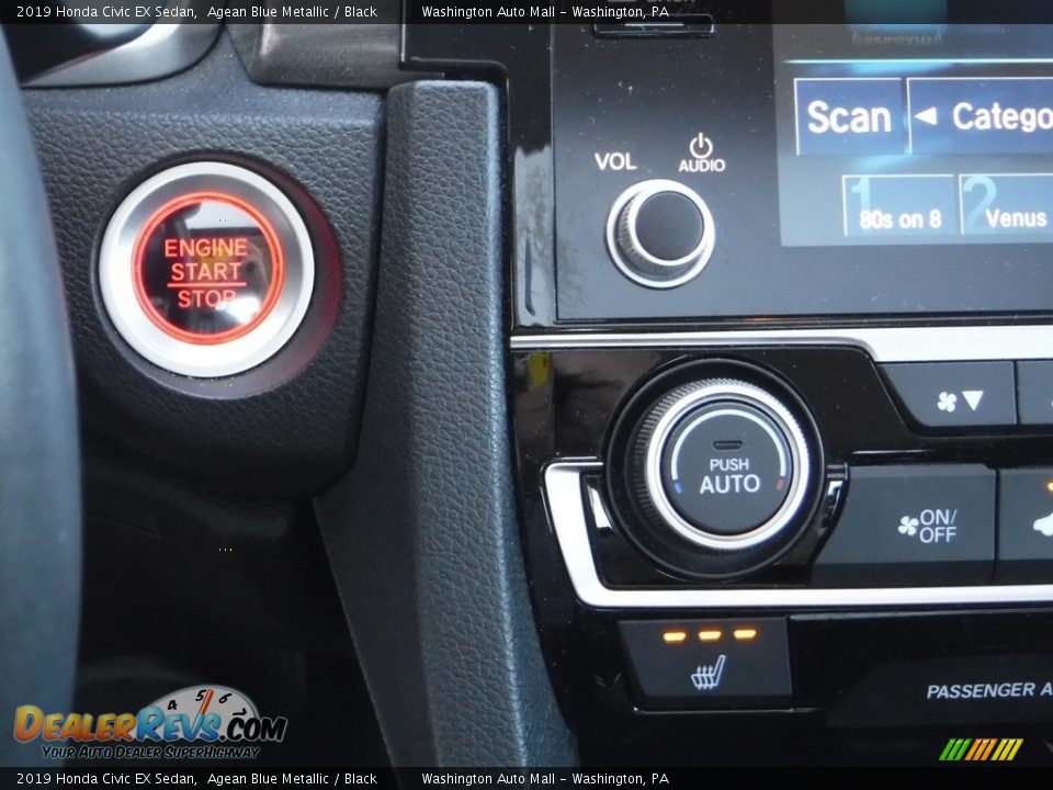 2019 Honda Civic EX Sedan Agean Blue Metallic / Black Photo #21
