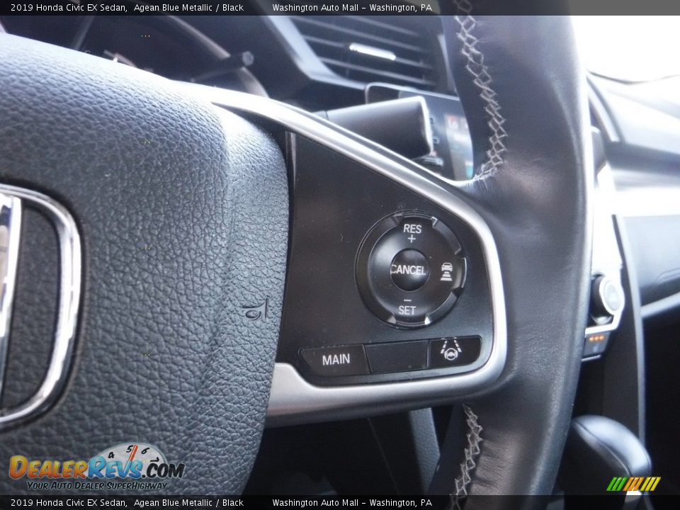 2019 Honda Civic EX Sedan Agean Blue Metallic / Black Photo #23