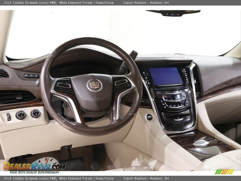 2015 Cadillac Escalade Luxury 4WD White Diamond Tricoat / Shale/Cocoa Photo #6