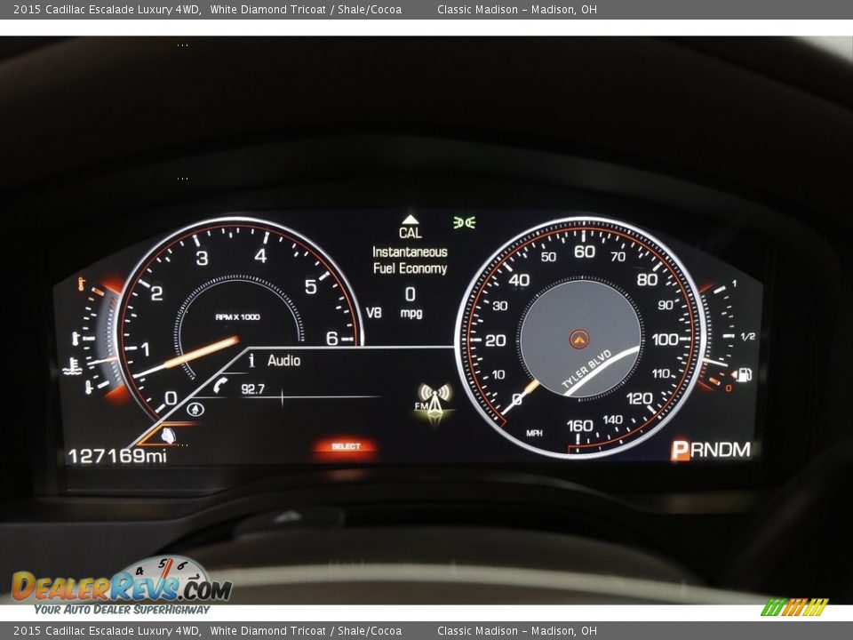 2015 Cadillac Escalade Luxury 4WD White Diamond Tricoat / Shale/Cocoa Photo #8
