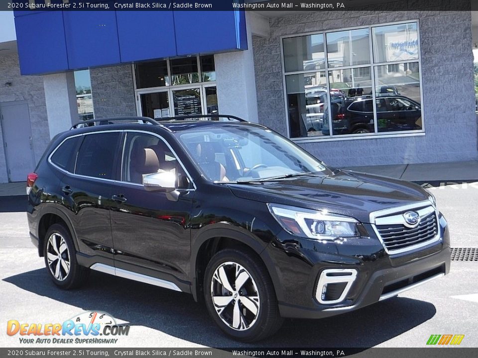 2020 Subaru Forester 2.5i Touring Crystal Black Silica / Saddle Brown Photo #1