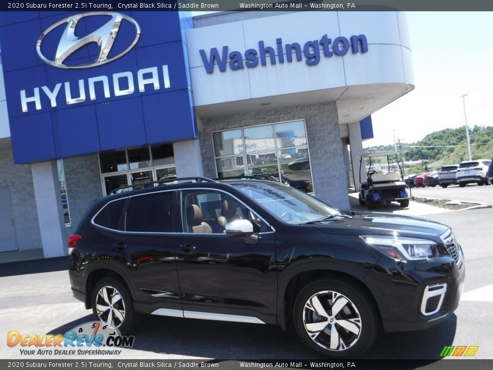 2020 Subaru Forester 2.5i Touring Crystal Black Silica / Saddle Brown Photo #2