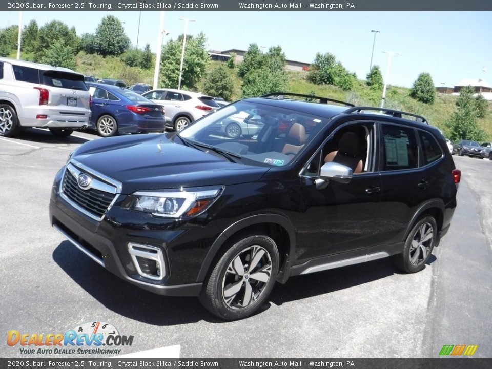 2020 Subaru Forester 2.5i Touring Crystal Black Silica / Saddle Brown Photo #5