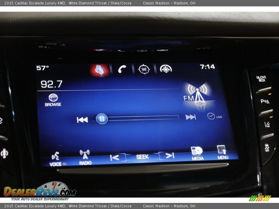 2015 Cadillac Escalade Luxury 4WD White Diamond Tricoat / Shale/Cocoa Photo #14