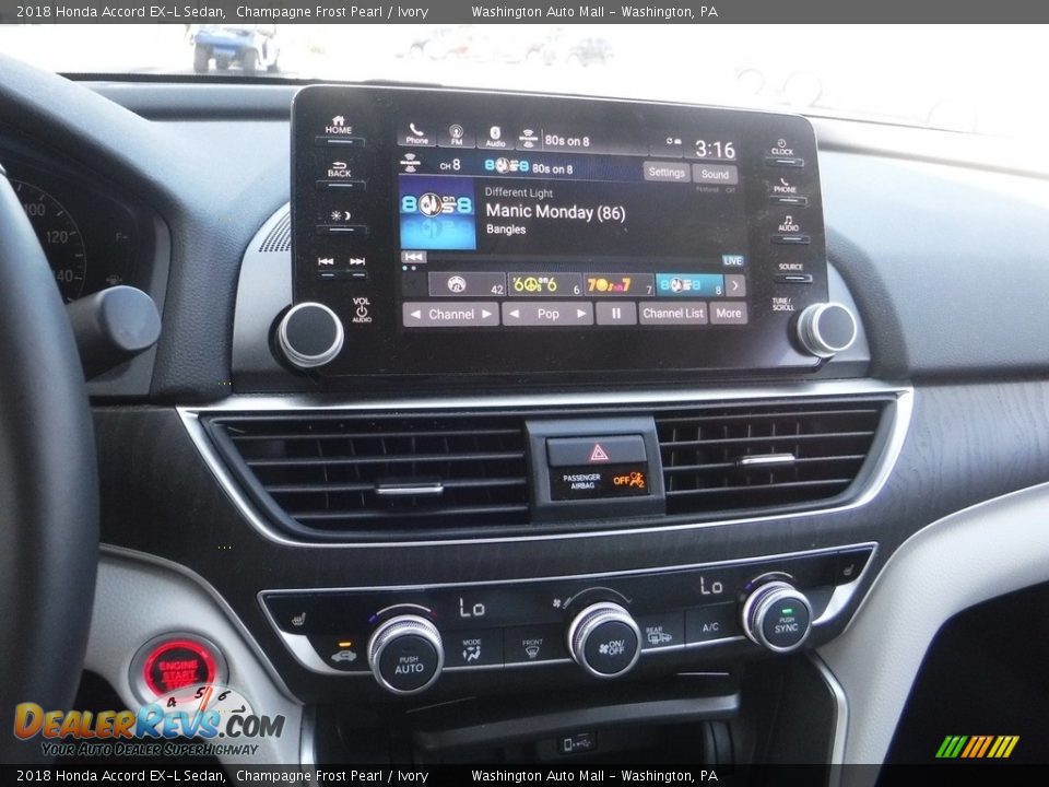 2018 Honda Accord EX-L Sedan Champagne Frost Pearl / Ivory Photo #18