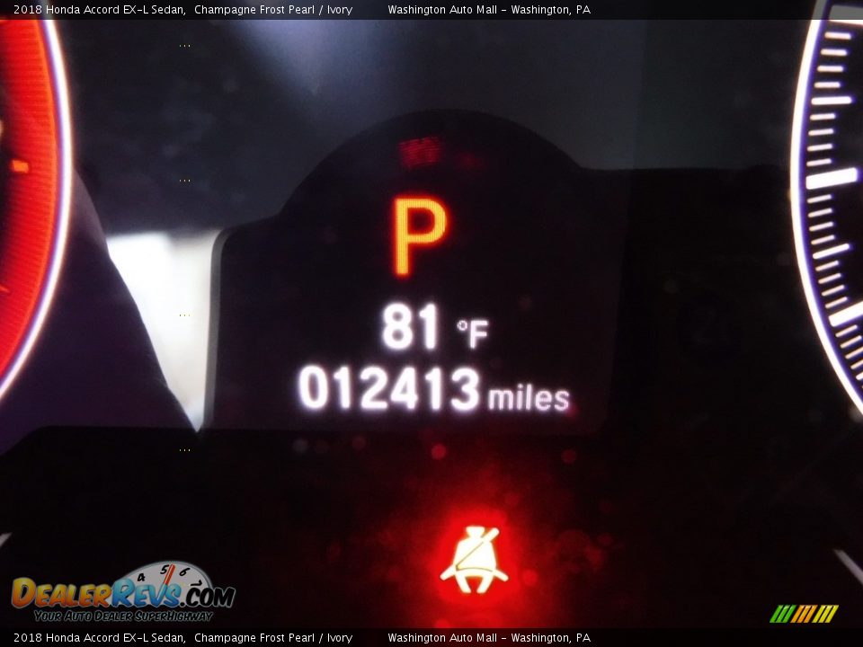 2018 Honda Accord EX-L Sedan Champagne Frost Pearl / Ivory Photo #33