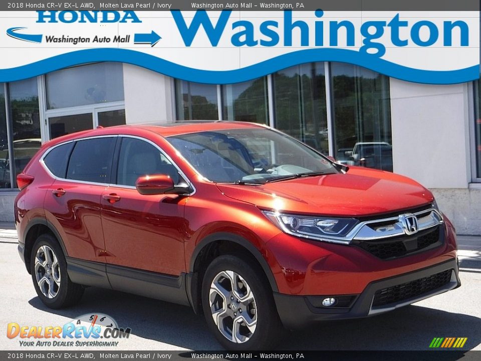 2018 Honda CR-V EX-L AWD Molten Lava Pearl / Ivory Photo #1