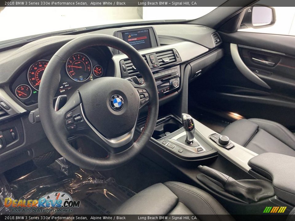 2018 BMW 3 Series 330e iPerformance Sedan Alpine White / Black Photo #16