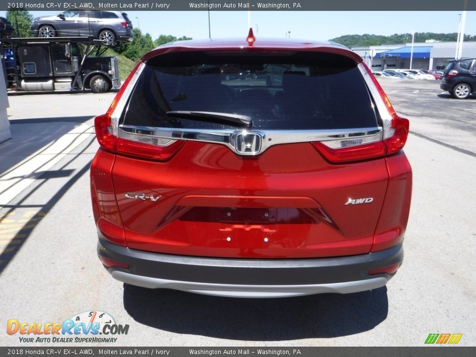 2018 Honda CR-V EX-L AWD Molten Lava Pearl / Ivory Photo #8